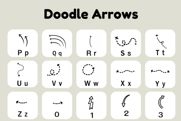 Doodle Arrows Font - Preview 5