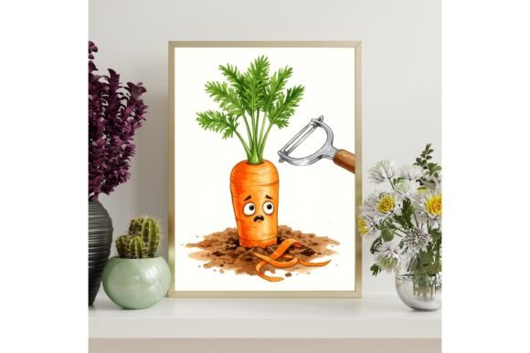 Funny Carrot Printable Art Decor