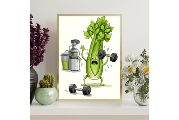 Funny Celery Gym Printable Wall Art