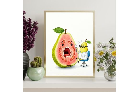 Funny Guava Dentist Decor Print