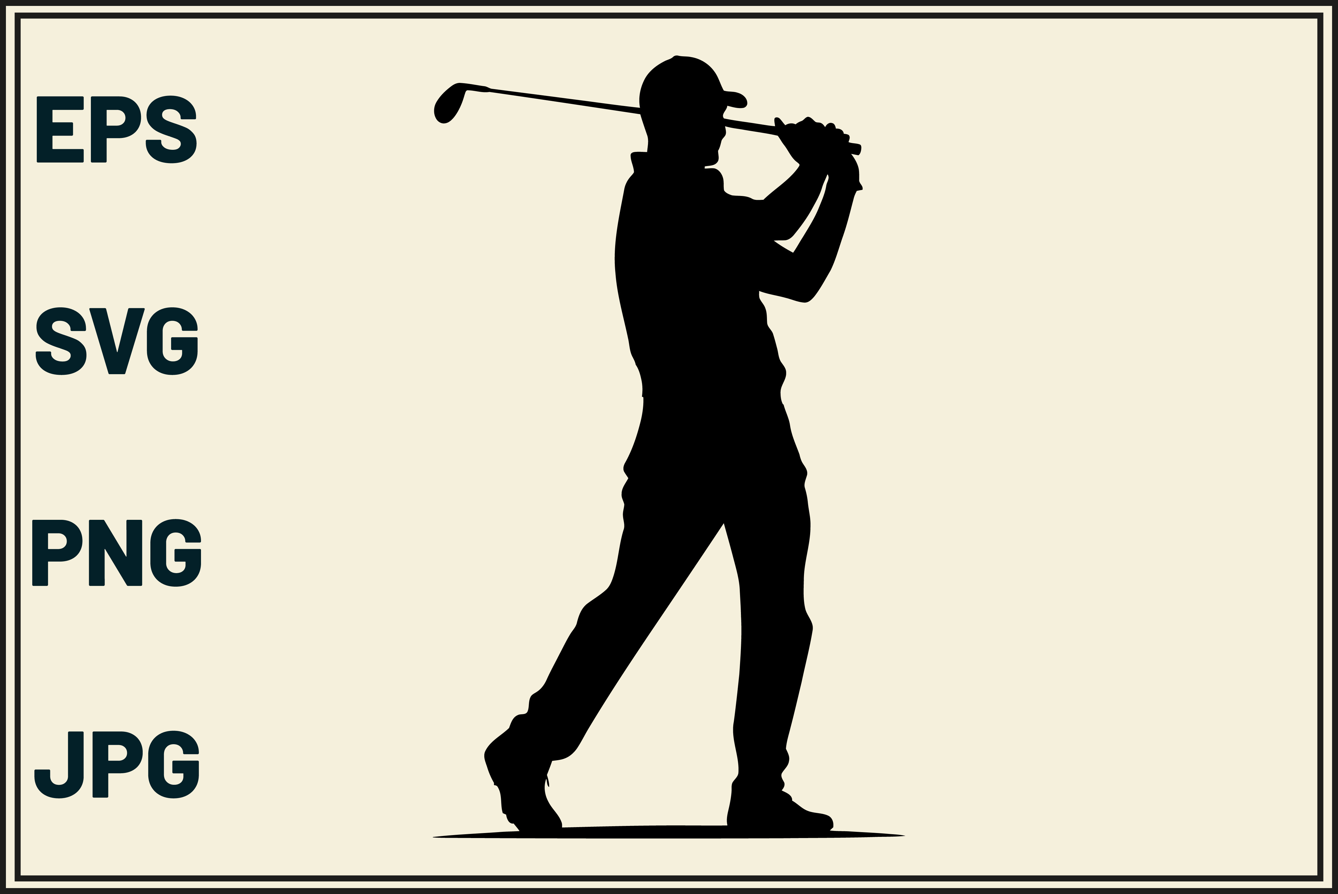 Golfer Silhouette, Swing Action Svg Graphic by fijulanam468 · Creative ...