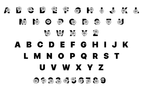 Mom Flower Font PNG with transparent background - Preview 3