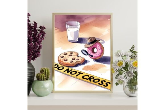 Donut Detective Printable Wall Art