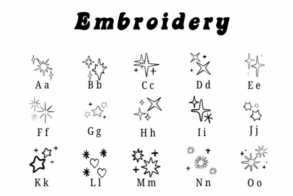Embroidery Font - Preview 1