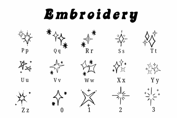Embroidery Font - Preview 2