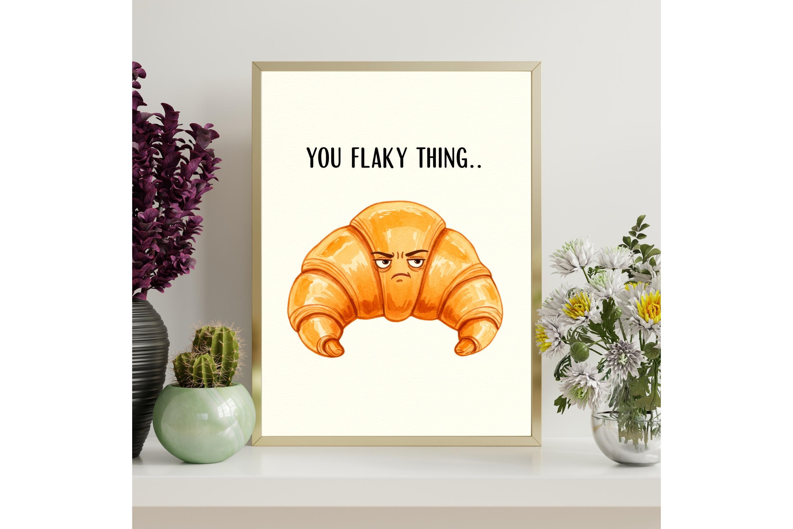 Funny Croissant Printable Kitchen Wall