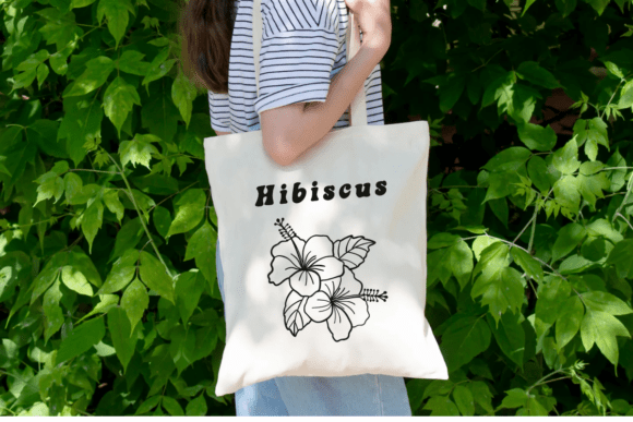 Hibiscus Doodle Font PNG with transparent background - Preview 4