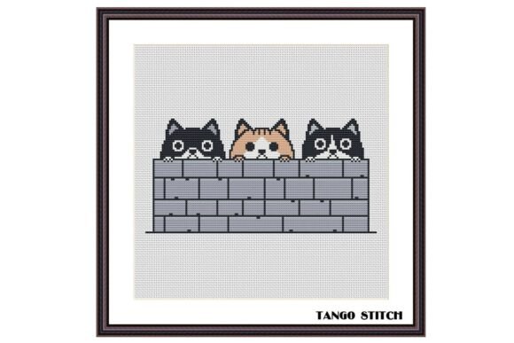 Kittens Cute Funny Cross Stitch Pattern