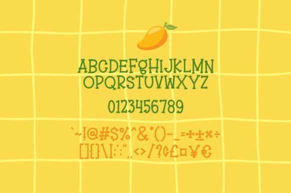Mango Nice Font PNG with transparent background - Preview 3