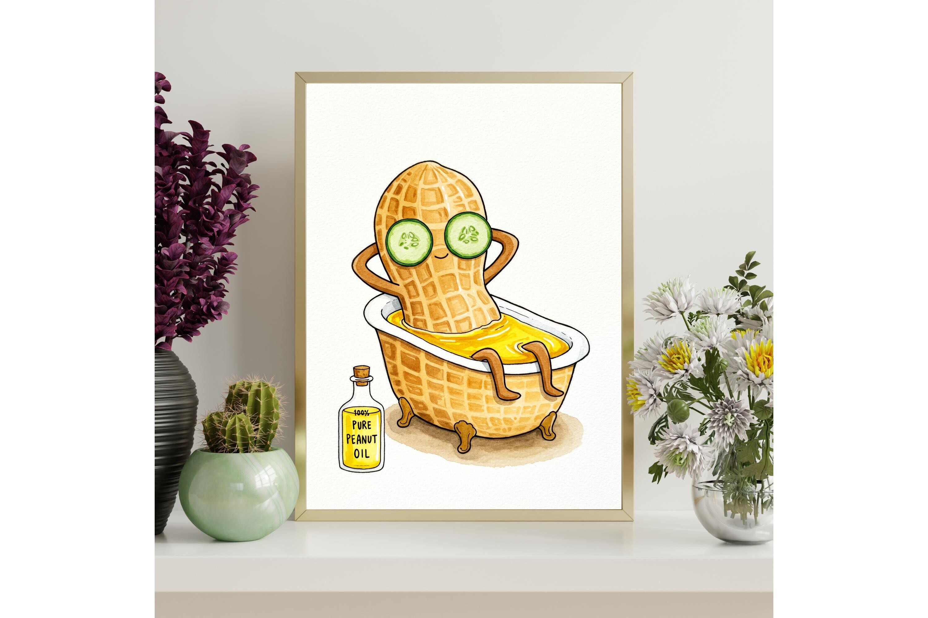 Peanut Spa Day Wall Art Print