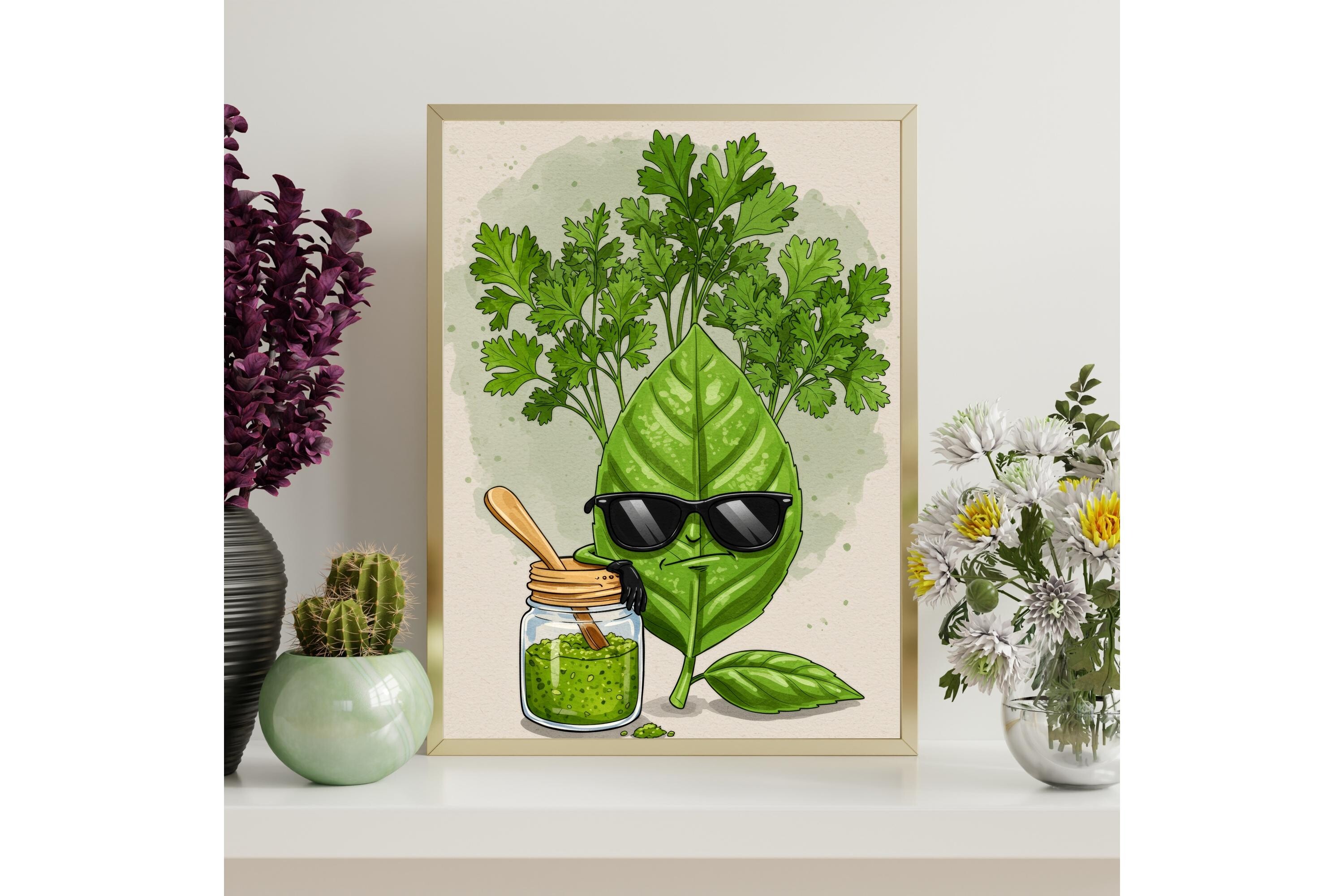 Printable Herb Wall Art Decor