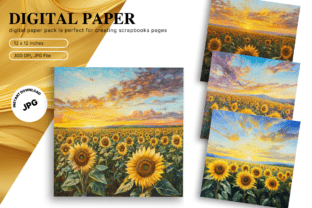 Sunflower Background Digital Paper Graphic by OPPAKARAN · Creative Fabrica