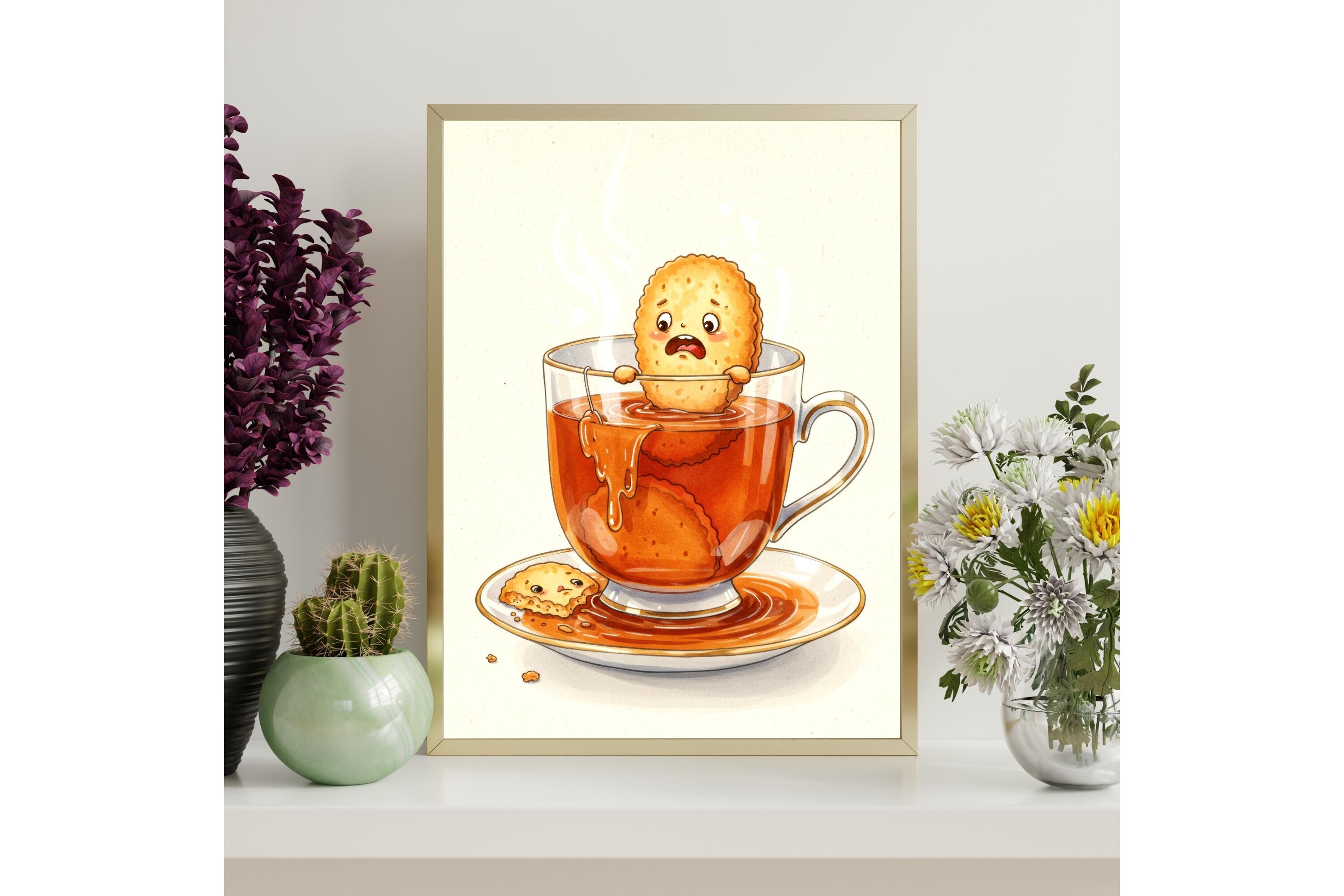 Tea Time Tragedy Printable Wall Art
