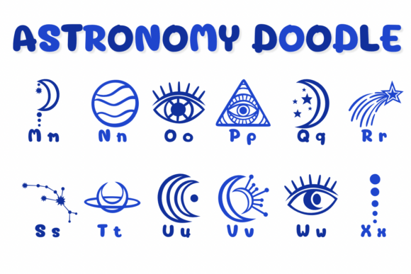 Astronomy Doodle Font - Preview 2