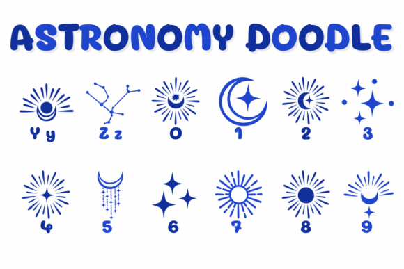 Astronomy Doodle Font - Preview 3