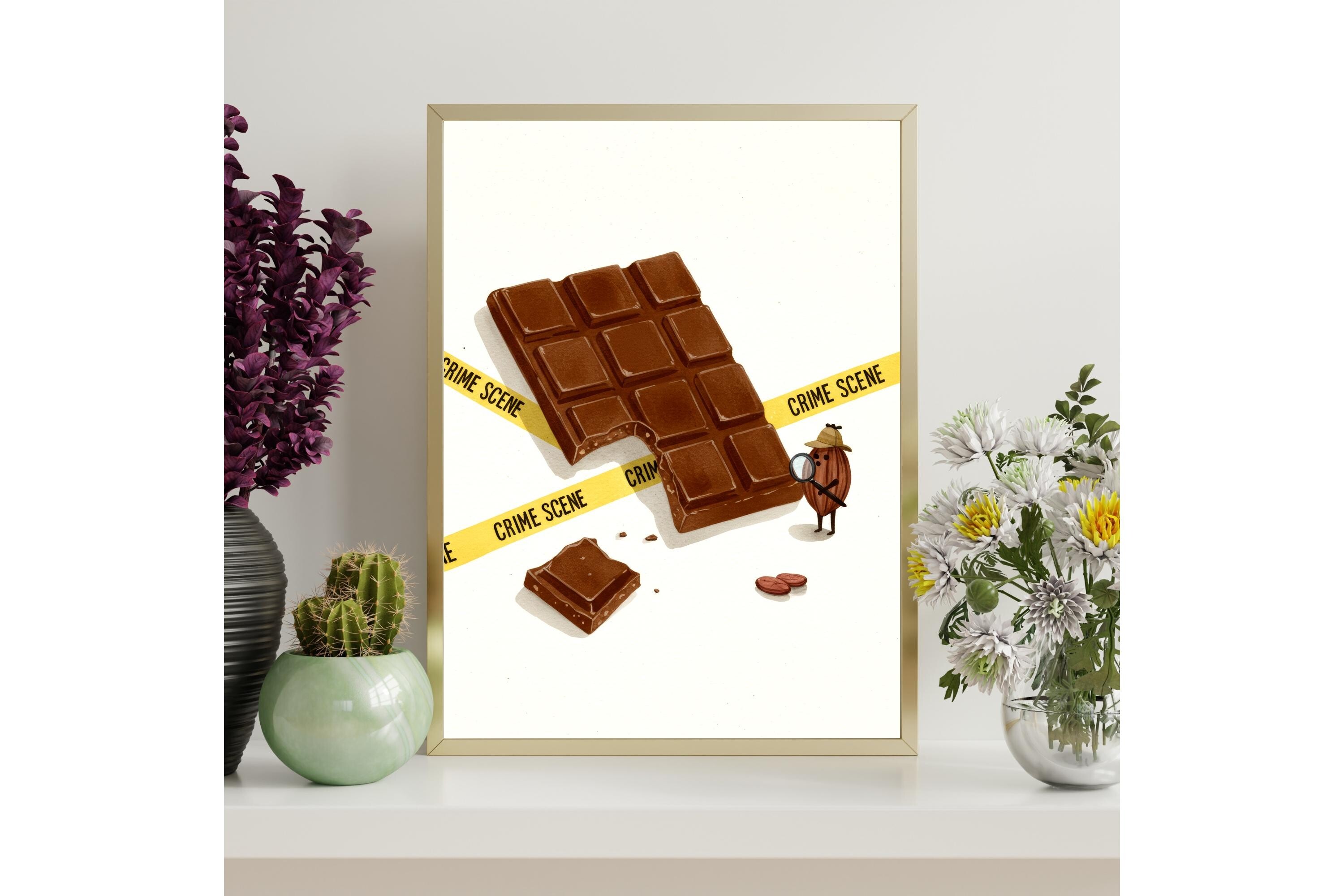 Chocolate Crime Scene Printable Wall Art