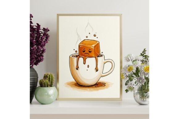 Cute Caramel Coffee Wall Art