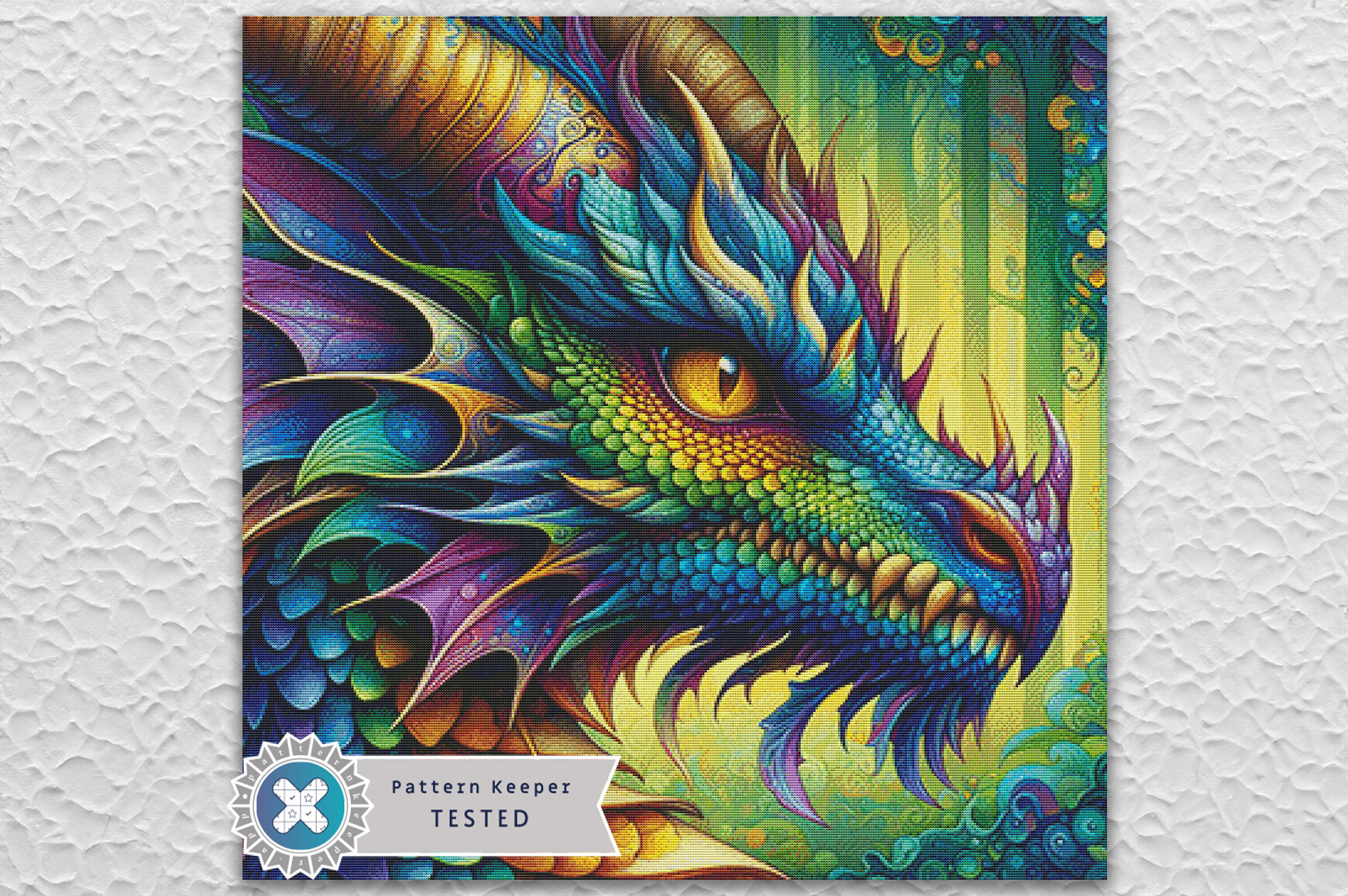 Fantasy Dragon Cross Stitch Pattern PDF