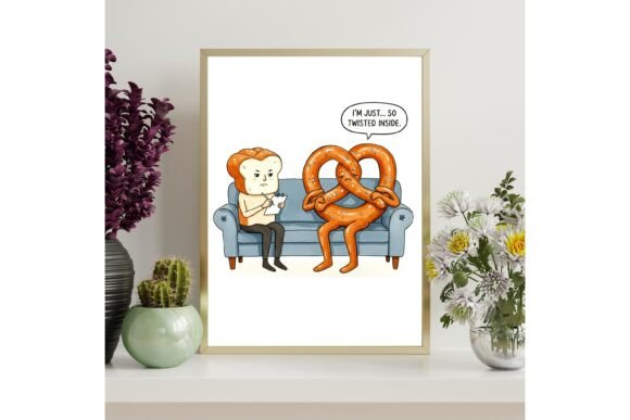 Funny Food Therapy Wall Art Print