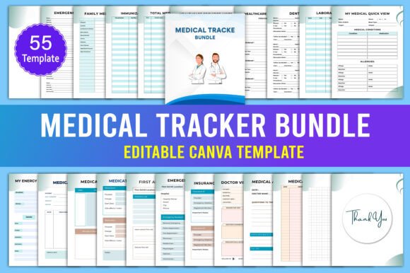 Medical Tracker Bundle Canva