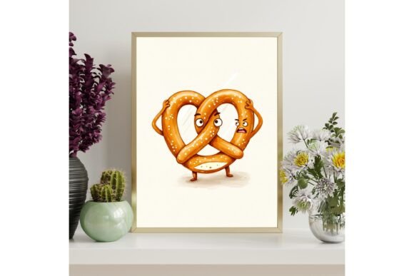 Printable Twisted Pretzel Character Wall