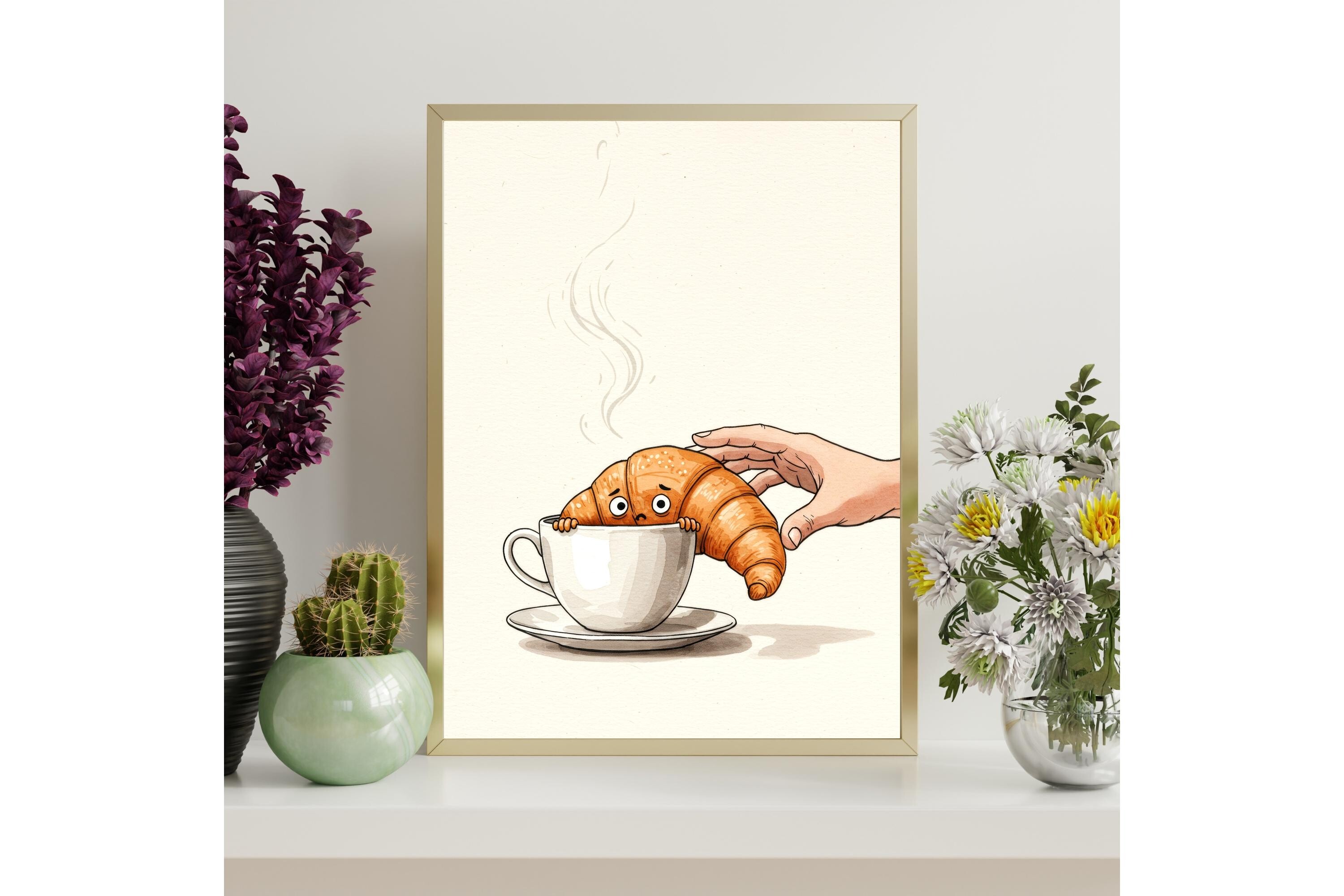 Printable Wall Art: Nervous Croissant