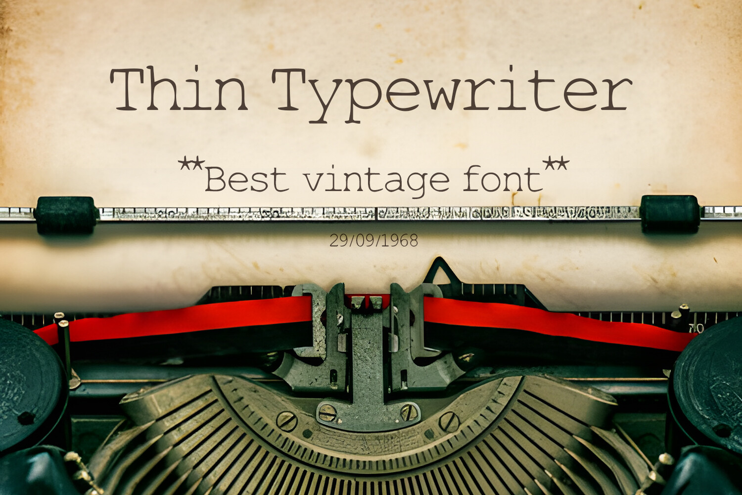 Thin Typewriter preview: worn textured typewriter