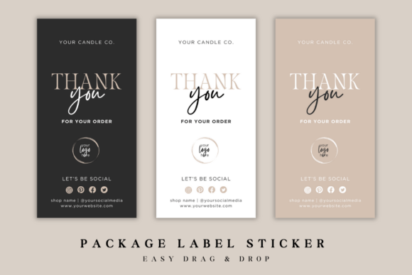 Canva Package Label Sticker Template