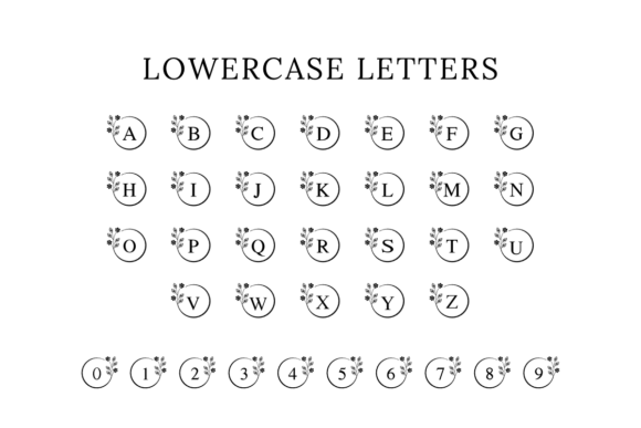 Flowers Monogram Font PNG with transparent background - Preview 5