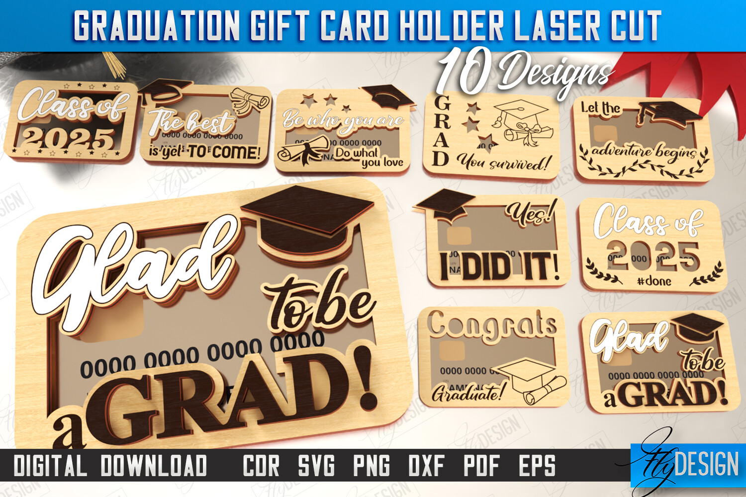 Graduation Gift Card Holders Bundle |CNC Creative Fabrica Graduation Gift Card Holders Bundle |CNC Creative Fabrica