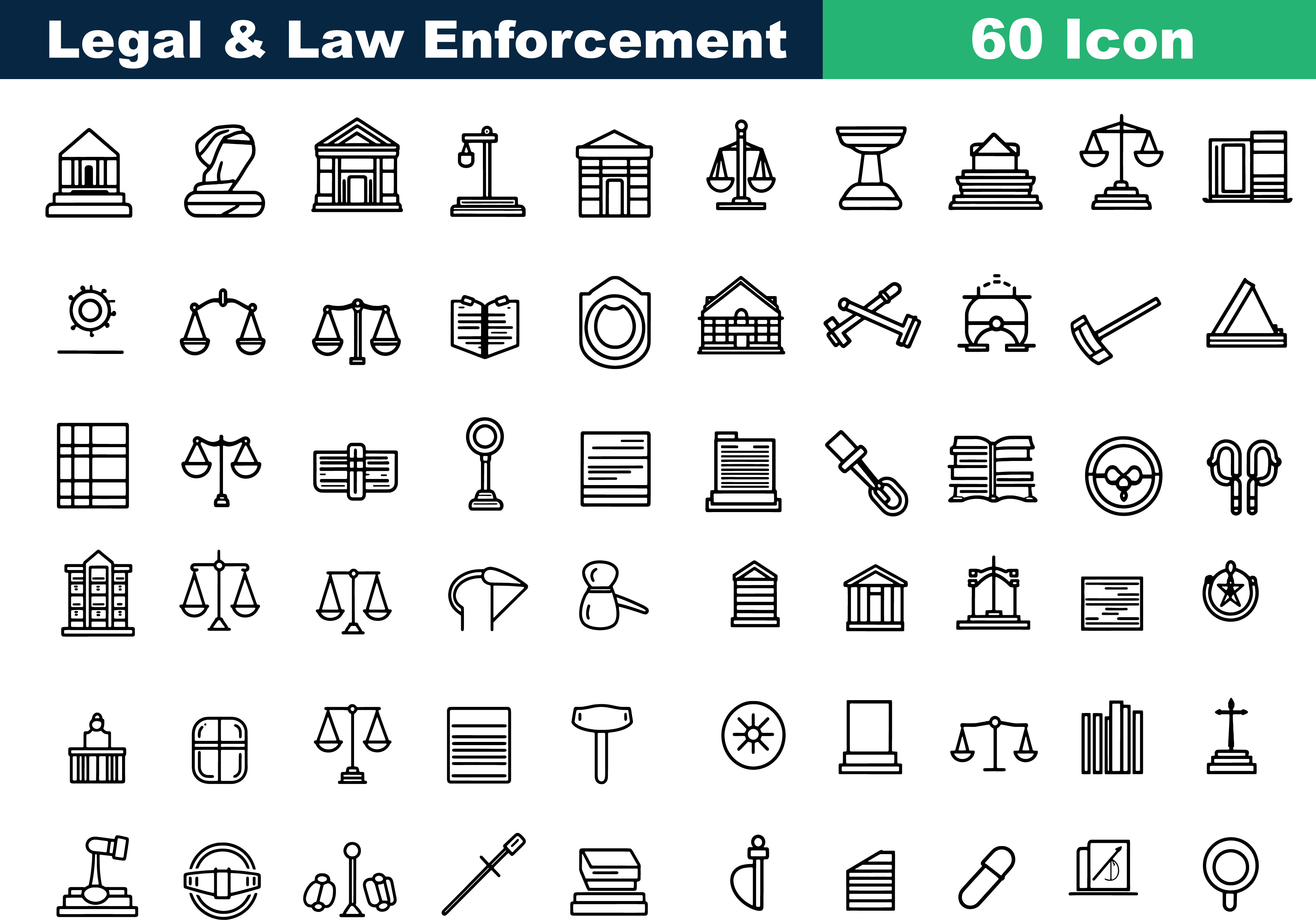 Legal and Law Enforcement Icon Graphic by lokmanshekh · Creative Fabrica