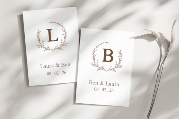 Lena Monogram Font PNG with transparent background - Preview 1