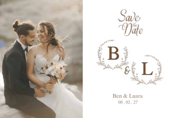Lena Monogram Font PNG with transparent background - Preview 2