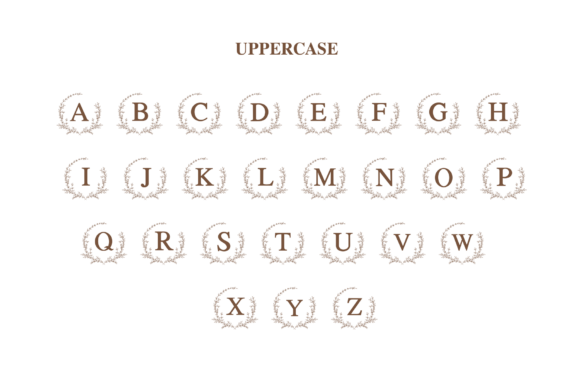 Lena Monogram Font PNG with transparent background - Preview 6