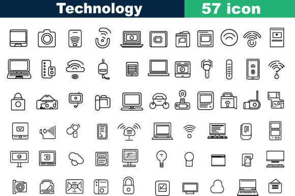 Technology Line Art Icon