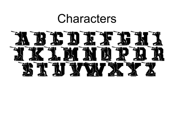 Baseball Monogram Font - Preview 4