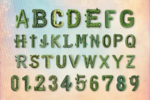 Cactus Alphabet Font - Preview 1
