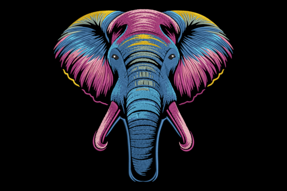 Colorful Tribal Elephant