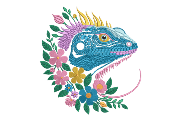 Floral Iguana