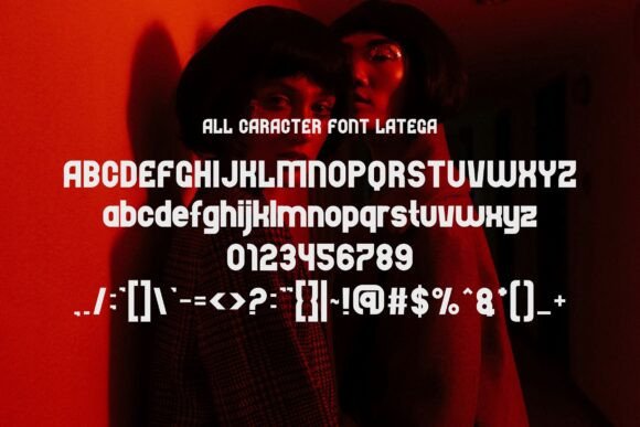 Latega Font PNG with transparent background - Preview 1