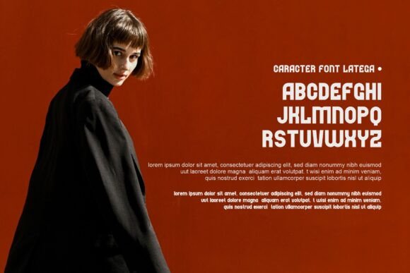 Latega Font PNG with transparent background - Preview 2