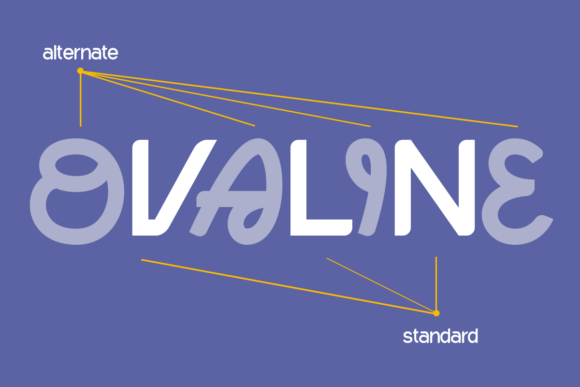 Ovaline Font PNG with transparent background - Preview 4