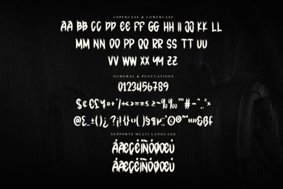 Point Display Font PNG with transparent background - Preview 5