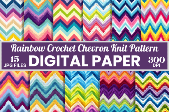 Rainbow Crochet Chevron Knit Patterns
