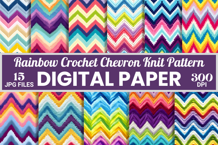 Rainbow Crochet Chevron Knit Patterns