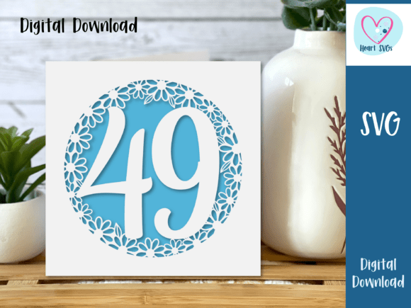 49th Birthday Card SVG