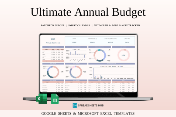 Annual Budget Spreadsheet Template Excel Afbeelding Afbeeldingen Sjablonen Door SpreadsheetsHub