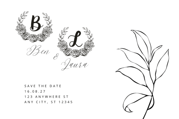 Beautiful Flower Monogram Font - Preview 2