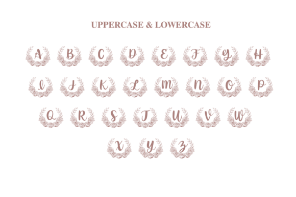 Beautiful Flower Monogram Font - Preview 5