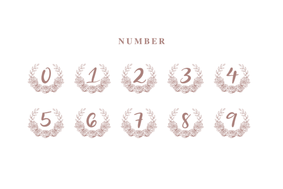 Beautiful Flower Monogram Font - Preview 6